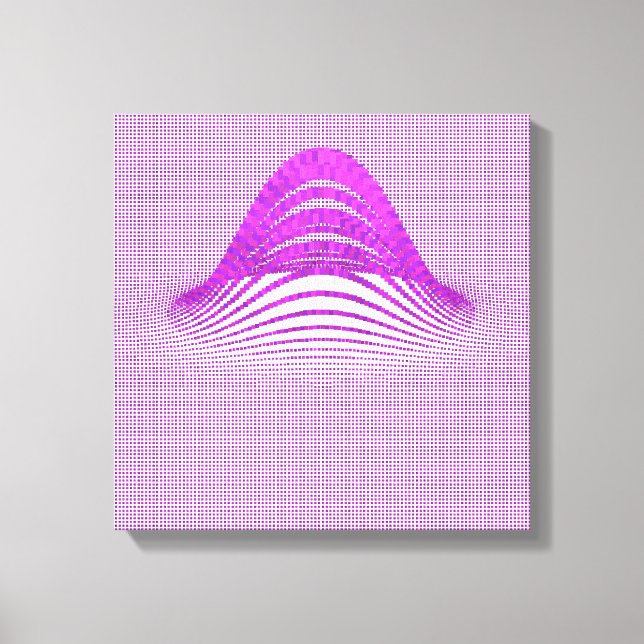 Quantum Physics Moire Floral Pattern  Canvas Print (Front)