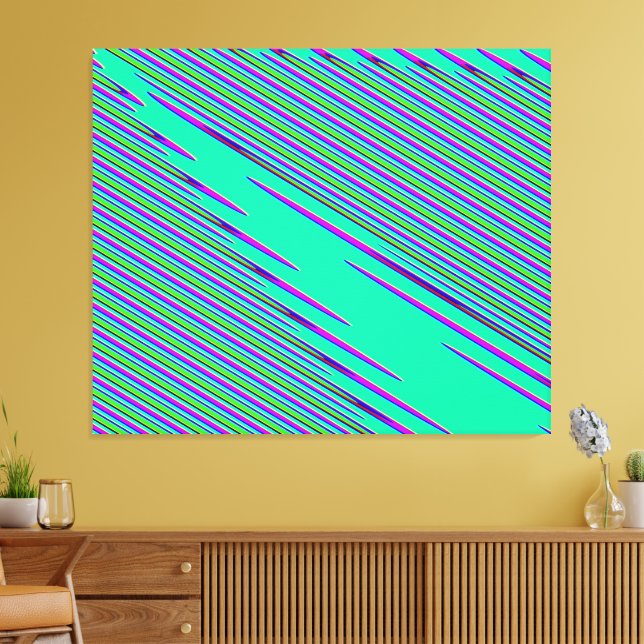 Quantum Physics Wave Interference Pattern  Canvas Print (Insitu(LivingRoom))