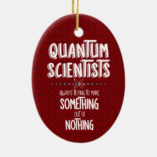 Quantum Scientists Ceramic Tree Decoration (Back)