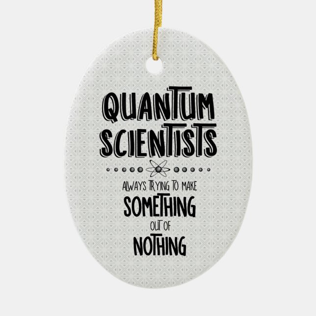 Quantum Scientists Ceramic Tree Decoration (Front)