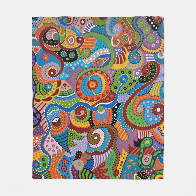 Quantum Strands Fleece Blanket (Front)