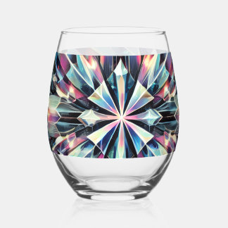 Quantum Verse - Prismatic Starburst Wine Glass