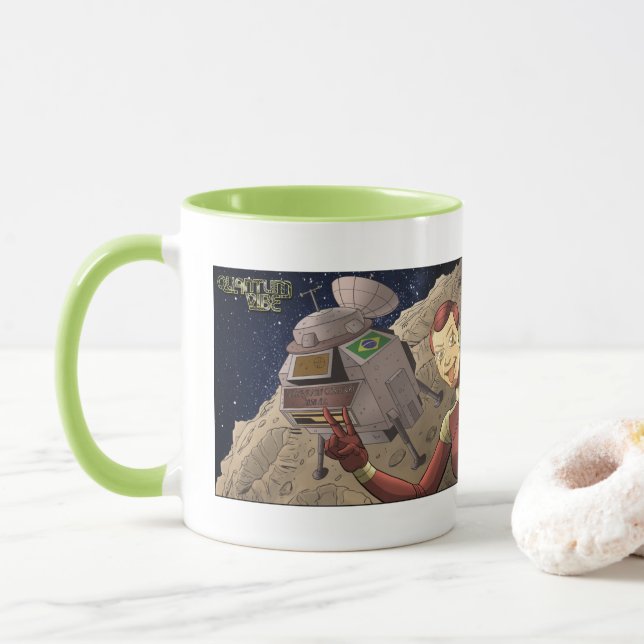 Quantum Vibe Nicole In Space Two Tone Mug (With Donut)
