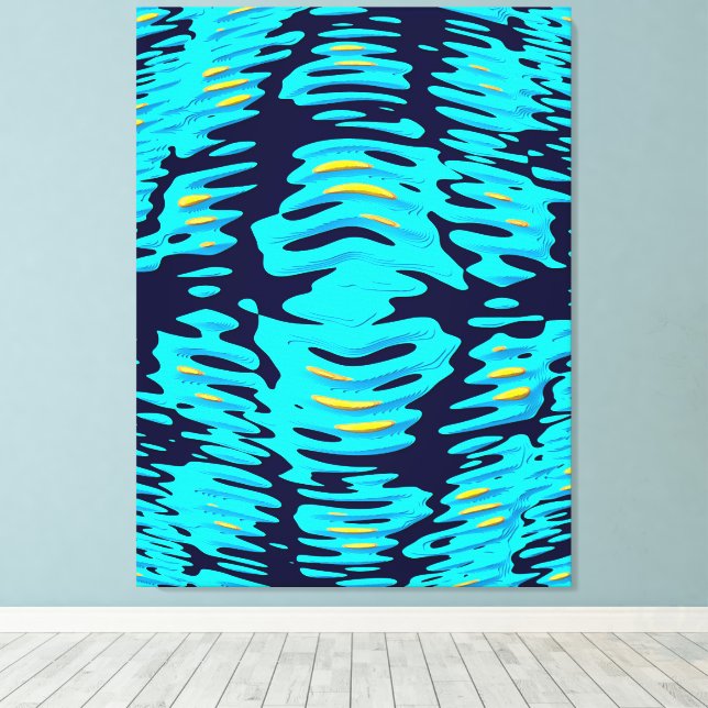 Quantum Wave Formation Design  Canvas Print (Insitu(Wood Floor))