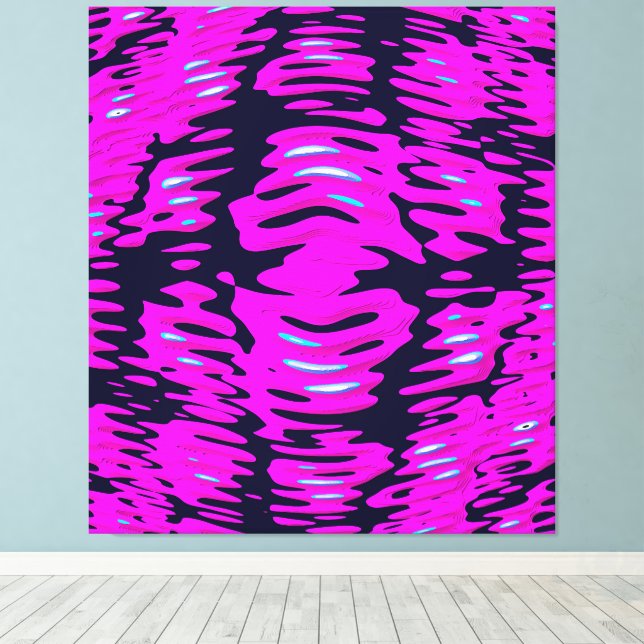 Quantum Wave Kinetic Art painting. Canvas Print (Insitu(Wood Floor))