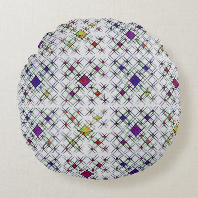 Quantum Weave Round Cushion (Front)