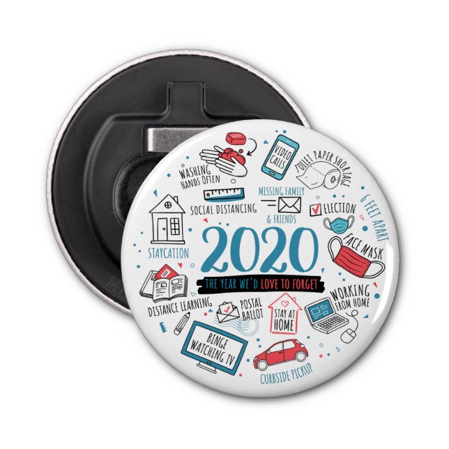 Quarantine 2020 Christmas Commemorative Bottle Opener (Front)