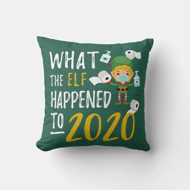 Quarantine 2020 Christmas Commemorative Elf Cushion (Front)