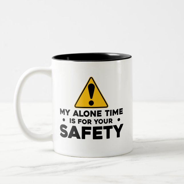 Quarantine 2020 Social Distancing Introvert Coffee Two-Tone Coffee Mug (Left)
