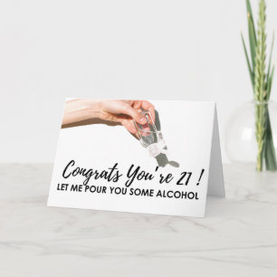 Quarantine 21 Birthday Card Funny Hand Sanitizer