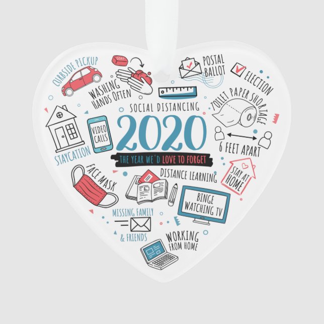 Quarantine Activities 2020 Christmas Commemorative Ornament (Front)