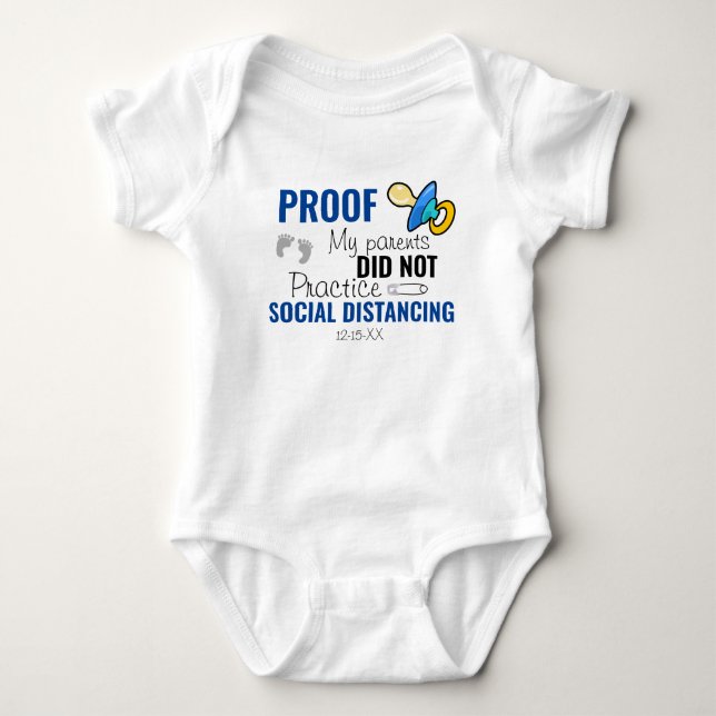 Quarantine Baby Boy Outfit Bodysuit (Front)