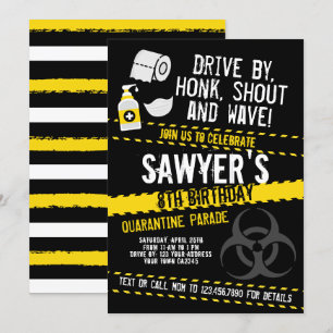 Quarantine Birthday Parade Invitation
