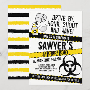 Quarantine Birthday Parade Invitation
