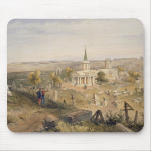 Quarantine Cemetery and Church, plate from 'The Se Mouse Mat