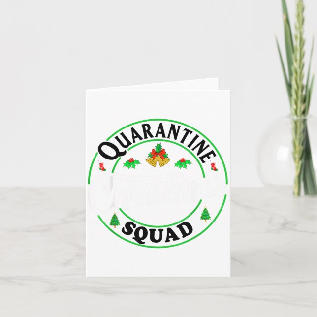 Quarantine Christmas Squad Matching Family Holiday Card (Front)