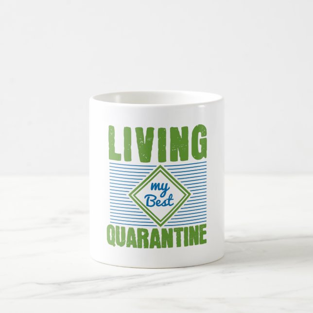 Quarantine Corona Virus Awareness Design Coffee Mug (Center)