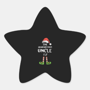 Quarantine-d Uncle Elf Family Matching Cool Christ Star Sticker