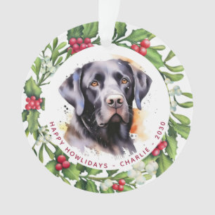 Quarantine Face Mask Santa Dog 2020 Pandemic Ornament