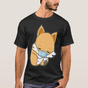 Quarantine Fox Sleeping Face Mask Fox T-Shirt
