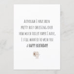 Quarantine funny card<br><div class="desc">Quarantine funny birthday card</div>