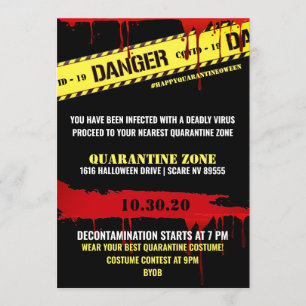 Quarantine Halloween Party Invitation