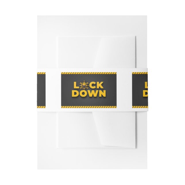 Quarantine Lockdown Party Invitation Belly Band (Front Example)