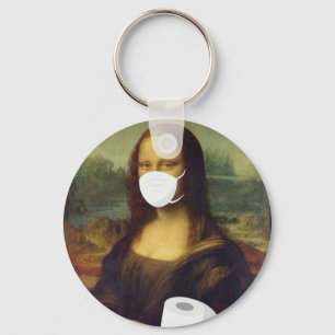 Quarantine Mona Lisa Key Ring