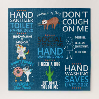 Quarantine Quotes Social Distancing Handwashing Jigsaw Puzzle