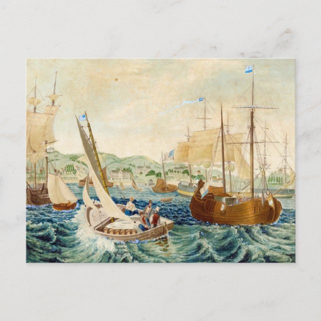 Quarantine, Staten Island 1833 Postcard (Front)