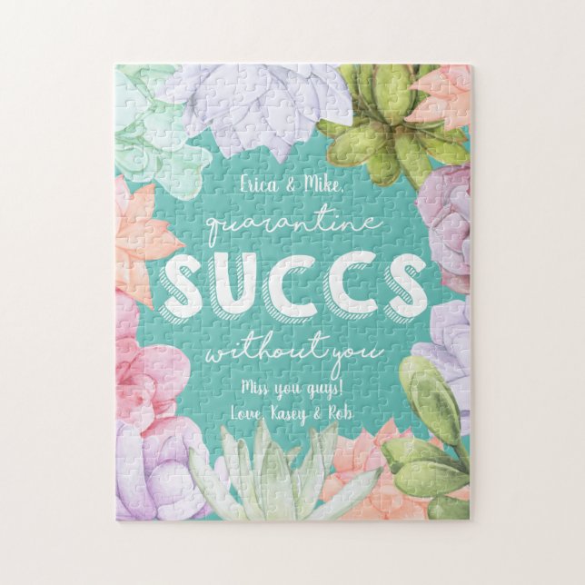 Quarantine Succs Without You Personalised Message Jigsaw Puzzle (Vertical)