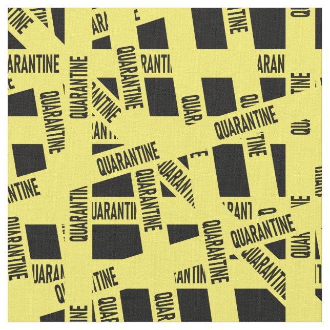 quarantine tape on black fabric (Close Up)