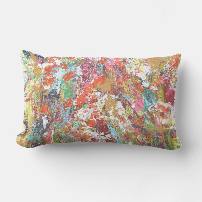 Quarantined Outdoor Lumbar Throw Pillow (Front)