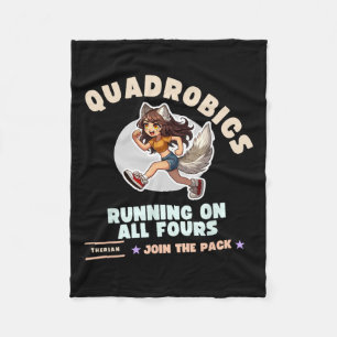 Quardrobics Therian Gear For Teen Tween Girl Fox W Fleece Blanket