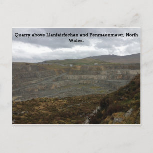 Quarry above Penmaemawrm and Llanfairfechan Postcard