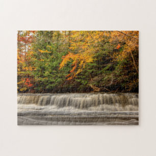 Quarry Rock Falls in Autumn Jigsaw Puzzle
