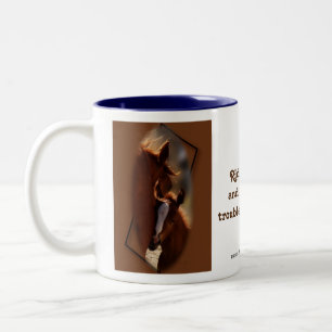 Quarter Horse & colt Mug--customise Two-Tone Coffee Mug