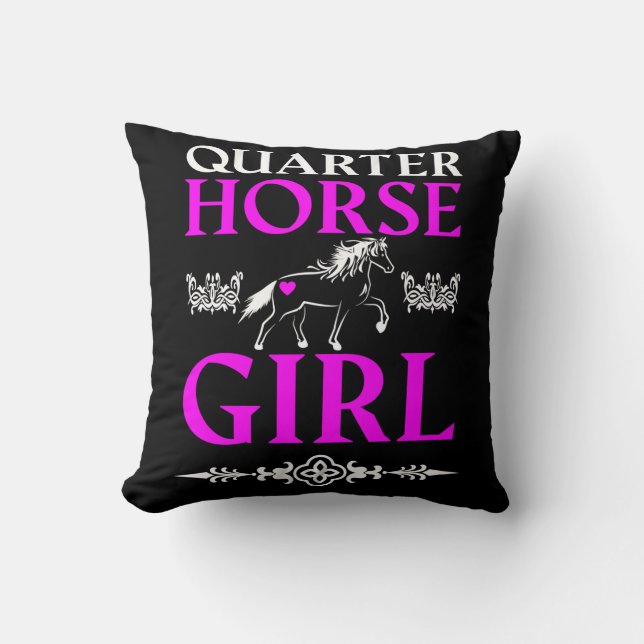 Quarter Horse Girl  Cushion (Front)