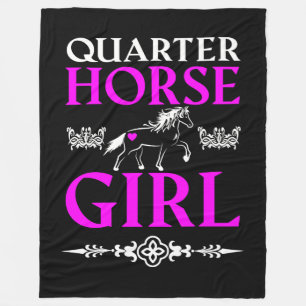 Quarter Horse Girl Fleece Blanket
