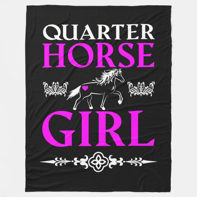 Quarter Horse Girl    Fleece Blanket (Front)