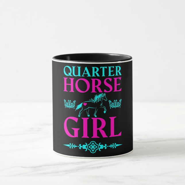 Quarter Horse Girl in Aqua and Pink  Mug (Center)