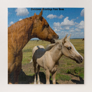 Quarter Horses Texas. Jigsaw Puzzle
