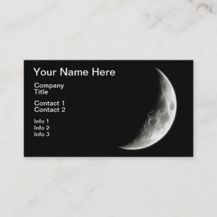 Quarter Moon Lunar Planet Globe Business Card