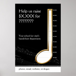 Quarter Note Music Gauge Poster