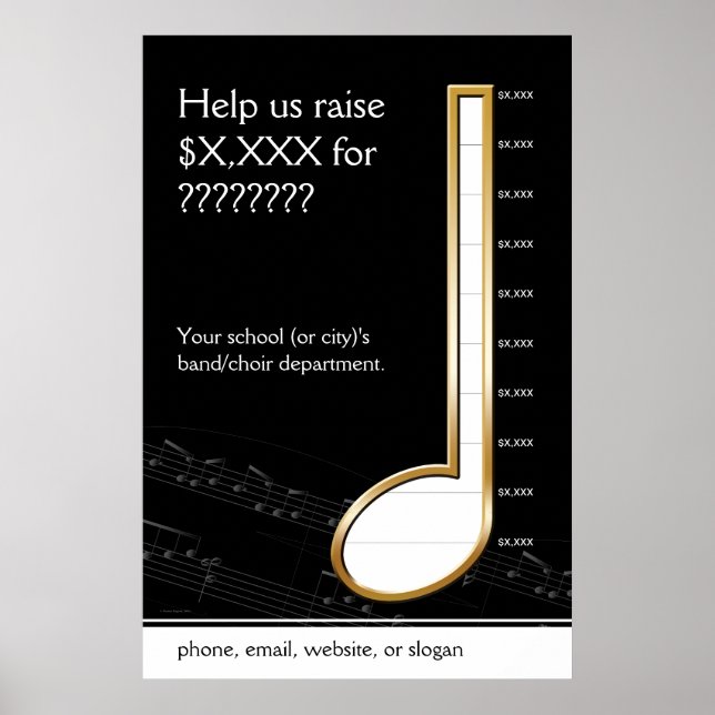 Quarter Note Music Gauge Poster (Front)