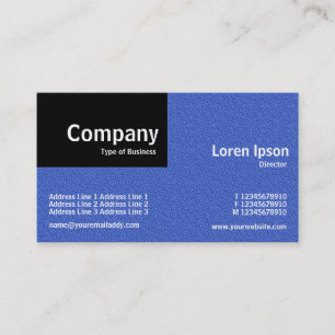 Quarter Patch - Blue Embossed Texture Business Card