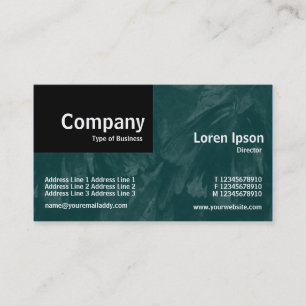 Quarter Patch - Dark Green Brushed Business Card