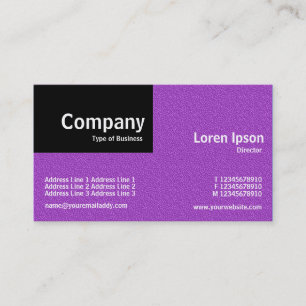 Quarter Patch - Purple Embossed Texture Business Card