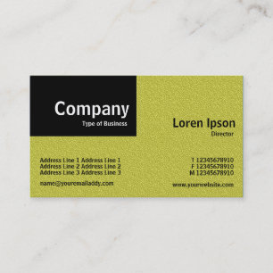 Quarter Patch - Yellow Embossed Texture Business Card
