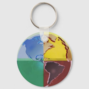 Quartered Globe - Keychain